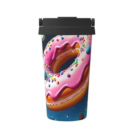 

Salouo Starry Sky Pine Tree Donut Print Coffee Travel Mug Spill Proof with Lid-Stainless Steel Vacuum Insulated Tumbler - Thermos Cup for Keep Hot/Ice Coffee Tea and Beer