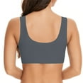 thumbnail image 4 of Mesh Wirefree Bras for Older Women Seamless Push Up Anti Sagging Full Coverage Bra Gray 48, 4 of 6