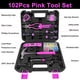 thumbnail image 2 of Juego de herramientas SOLUDE, kit para el hogar rosa de 102 piezas con funda, 2 of 7