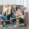 thumbnail image 4 of Custom Blanket Personalized Throw Blanket with Photo College Soft Flannel Blanket Customized Souvenirs Gifts, Design Rainbow blanket for personalized gifts-30X40", 4 of 6