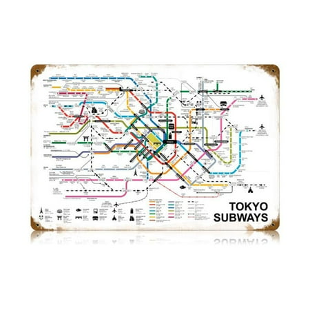 Tokyo Subways Vintage Sign “Made in the USA with heavy gauge steel"