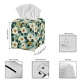 thumbnail image 3 of FUIALDOLG Stylish White Flower Tissue Box Cover Square - PU Leather Holder Waterproof Tissue Boxes - Thanksgiving Decorative Cube Cover for Bathroom and Home, 3 of 7