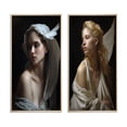 thumbnail image 2 of Designart « Renaissance Angel Celebration of Innocence IV » Femme à la Mode Ensemble d'Art Mural Encadré de 2 - Ensemble d'Art Mural Encadré Glam Blanc de 2, 2 of 6