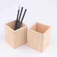 thumbnail image 7 of Sylvtty Multi-Segment Unpainted Pen Holder Wood Student Stationery Pencil Storage Box for Office, 7 of 7
