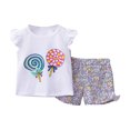 thumbnail image 2 of Delliss Summer Girls Ruffle Sleeveless Tops and Shorts Sets Toddler Clothing Sets, 2 of 5