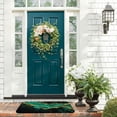 thumbnail image 3 of Shangniulu Black Green Marble Door Mat,Welcome Doormat Decorative Home Floor Mat, Non Slip Rubber Back and Water Absorption for Outdoor Indoor Entrance Decor 19.68*39.37 in, 3 of 6