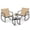 Style B Brown, variant on ANGELES HOME 3 Piece Rocking Chair Patio Bistro Set, Outdoor Patio Furniture with Glass-Top Table for Porch Yard Balcony，Brown