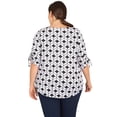 thumbnail image 2 of Larky Lark Womens Plus-Size Geometric Puff Print Knit Top, 2 of 5