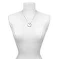 thumbnail image 3 of Delight Jewelry Goldtone Mini May - Green Crystal Heart Gymnastics Mom Ring Charm Necklace, 18", 3 of 4
