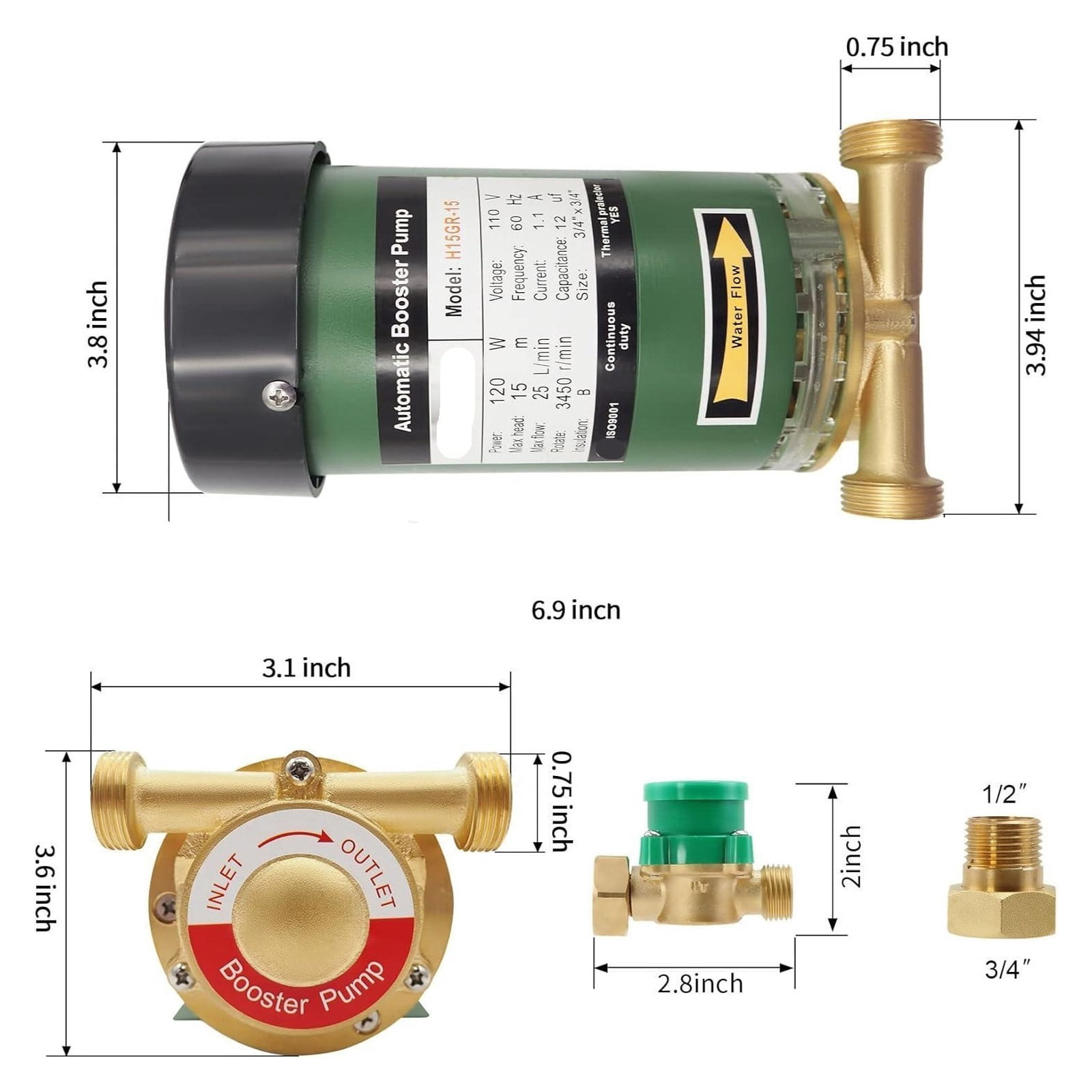 Ensure Consistent Water Flow with the Automatic Household Water Pressure Booster Pump