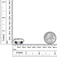 thumbnail image 6 of Gem Stone King 925 Silver and 10K Yellow Gold Sky Blue Aquamarine and Blue Created Sapphire Engagement Ring for Women | 1.70 Cttw | Round 5MM | Gemstone March Birthstone | Size 6, 6 of 6