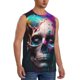 thumbnail image 2 of Fotbe Modern Abstract Colorful Skull B Men's Camiseta sin Mangas Estampada para Hombres, Playera Casual para Gimnasio, Entrenamiento, Playa-Large, 2 of 7