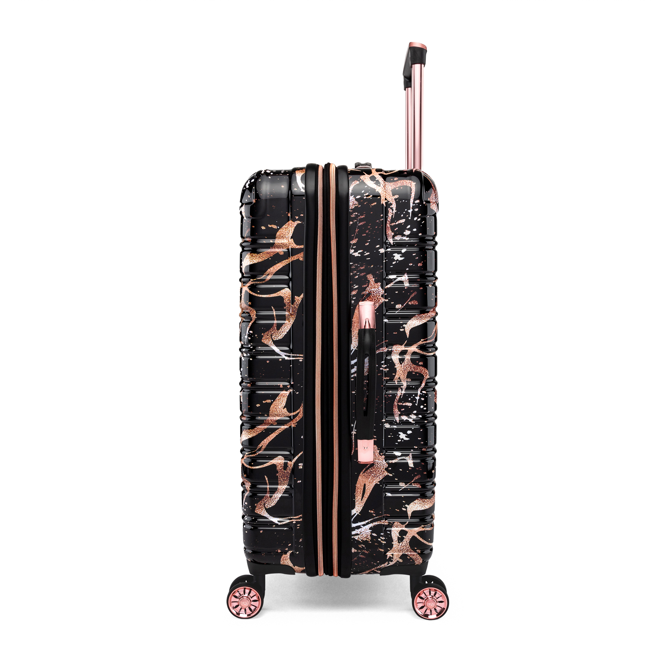 IFLY - Fibertech Marble Hardside Luggage 20 Inch Carry-on,  Black/Rose Gold - image 5 of 7