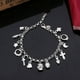 thumbnail image 5 of Pulsera de plata ajustable del encanto con 13 colgantes con estilo Pulsera de plata Regalo perfecto para la mujer y la niña, 5 of 8