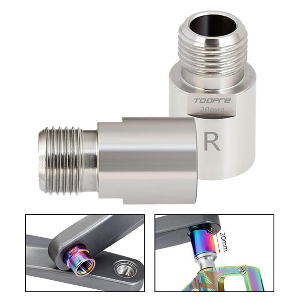 1 par de Extensores de bicicleta Macarena Espaciador de extensión de acero resistente Plata 20mm