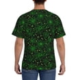 thumbnail image 3 of Vsdgher Green Bright Web with Spiders Print Men's Dry Fit Mesh Athletic Shirts Moisture Wicking Tennis T-Shirt Tops, 3 of 9