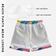 thumbnail image 3 of FORMRS Boys Swim Trunks Quick Dry Mesh Liner Boardshorts Sizes XS-XL, Color Striped, 3 of 7