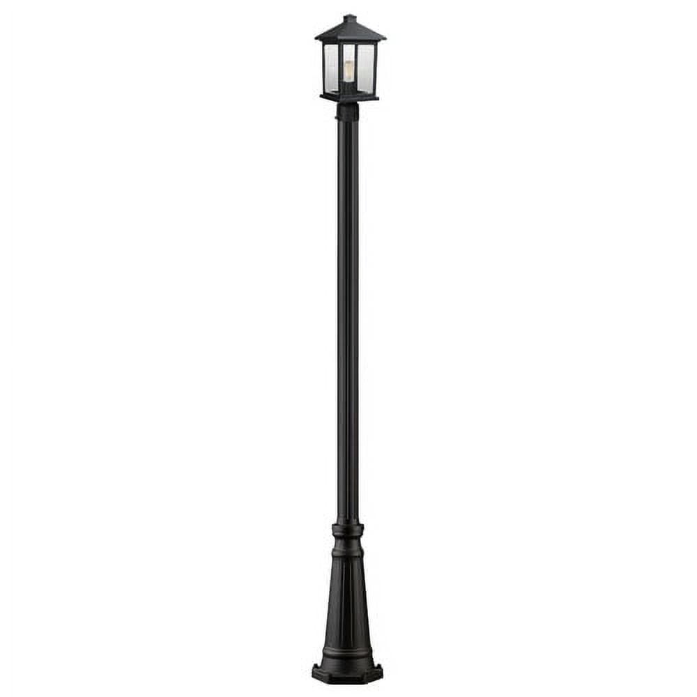 1 Light Outdoor Post Mount Lantern In Seaside Style 13 Inches Wide By 109.75 Inches High Z-Lite 531Phmr-518P-Bk