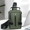 thumbnail image 6 of Hovmgk Waterproof Sling Bag for Men & Women, Crossbody Shoulder Tote Backpack with Charging Port, Faux Leather Anti-Theft Chest Bag for Hiking, Camping & Travel, Gray, Black, Blue, Green, 6 of 6