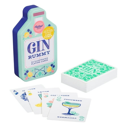 Ridley's Games 54 Gin Themed Illustrated Rummy Playing Cards