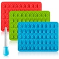 thumbnail image 1 of Gummy Candy Molds & Silicone Ice Cube Trays, Set of 3 Silicone Molds for Making, 1 of 5