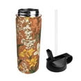 thumbnail image 4 of 18oz Straw Lid Space Bottle 2.9×8.9in Double-Layer Insulated Leak-Proof Bottle Straw Cup Lid Convenient For Carrying Yellow Background With Flowers, 4 of 8