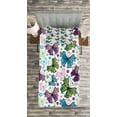 thumbnail image 3 of Ambesonne Butterfly Quilted Bedspread Set 2 Pcs, Wings Hearts and Dots, Twin Size, Multicolor, 3 of 3
