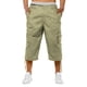 thumbnail image 1 of Ceisia Men's Multi-Pocket Cargo 3/4 Pants Loose Straight-Leg Workwear Shorts with Drawstring Cuffs for Summer Beige XXXL Gifts, 1 of 4
