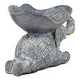 thumbnail image 4 of Ebros Large Silver Grey Accent Mosaic Design Noble Elephant Laying Down with Trunk Up Holding Decorative Bowl Statue for Succulents or Potpourri Balls or Home Decor Accessories As Zoo Safari Animal, 4 of 4