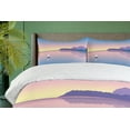 thumbnail image 4 of Ambesonne Travel Duvet Cover Sets, Tender Seascape Little Boat, 2-King, Azure Blue Rose, 4 of 7