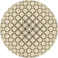 thumbnail image 1 of Ahgly Company Indoor Round Patterned Moccasin Beige Area Rugs, 4' Round, 1 of 6
