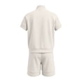 thumbnail image 5 of bravefron Two Piece Sets for Women Summer Zipper V Neck Tops Wide Leg Sweatpants Short Sleeve Top And Shorts Tracksuit Travel Outfits, 5 of 7