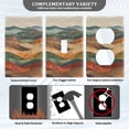 thumbnail image 3 of Yayeee Blank Wall Plate Cover 1-Gang 4.5"x2.7" Home Unused Decorative Outlet, Abstract Wavy Landscape, 3 of 7