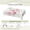 thumbnail image 6 of XMXT Polyester Rectangle Tablecloth, Elegant Pink Roses Print Waterproof Table Cloth Home Dinner Decor Table Cover for Holiday Party, 54 x 72 inches, 6 of 9
