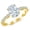 Yellow Gold, variant on Houston Diamond District Pave Side Stone Oval Sparkling Wedding Bridal Ring