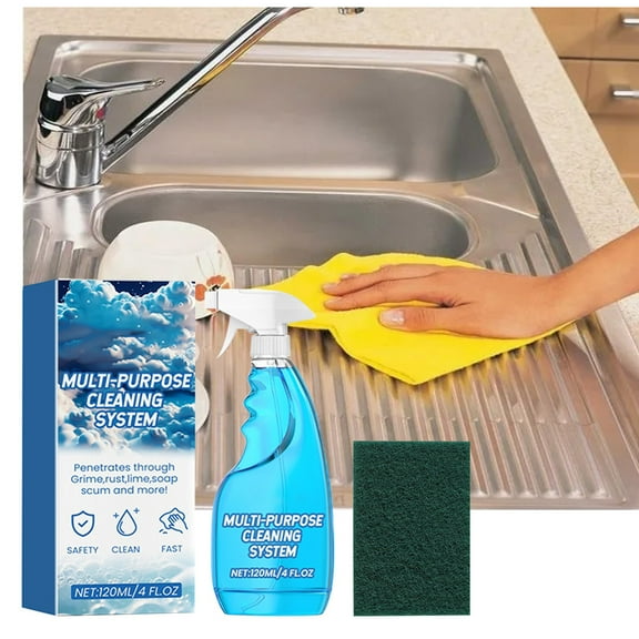 Heavy Duty Foaming Degreaser Spray - 120ml Oven & Grill Cleaner for Stovetops, Range Hoods, Stainless Steel with No-Rinse Formula (All-Purpose Kitchen Cleaner)