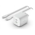 thumbnail image 1 of 45W DUAL USB-C GAN WALL CHGR, W/BR, 3A, C-C, 2M WH, 1 of 5