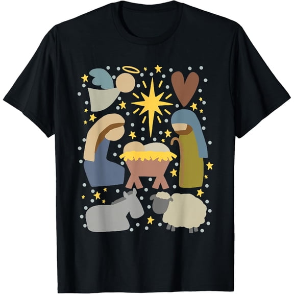 Christian Religious Christmas Nativity Scene True Story T-Shirt