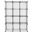 thumbnail image 3 of QXRAGON Wire Storage Cubes, 12-Cube Metal Grid Organizer, Shelf Storage, 43" L x 14" W x 57" H, 3 of 8