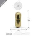 thumbnail image 2 of WGV Extra Large Gold Geometric Vase - 5" Wide x 12" Height, Good quality, Heavy Weighted Base - 1 Pc, 2 of 8