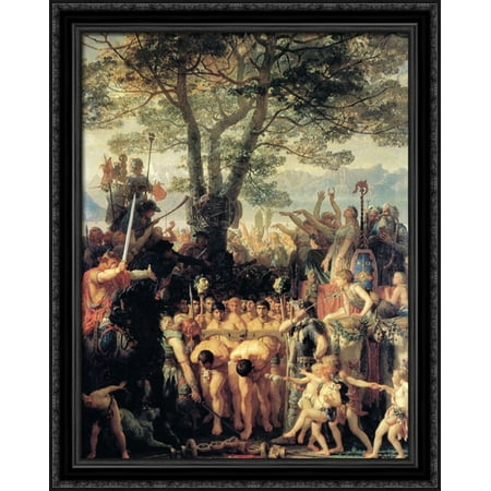 - Romans Under the Yoke 28x34 Large Black Ornate Wood Framed Canvas Art by Charles Gleyre