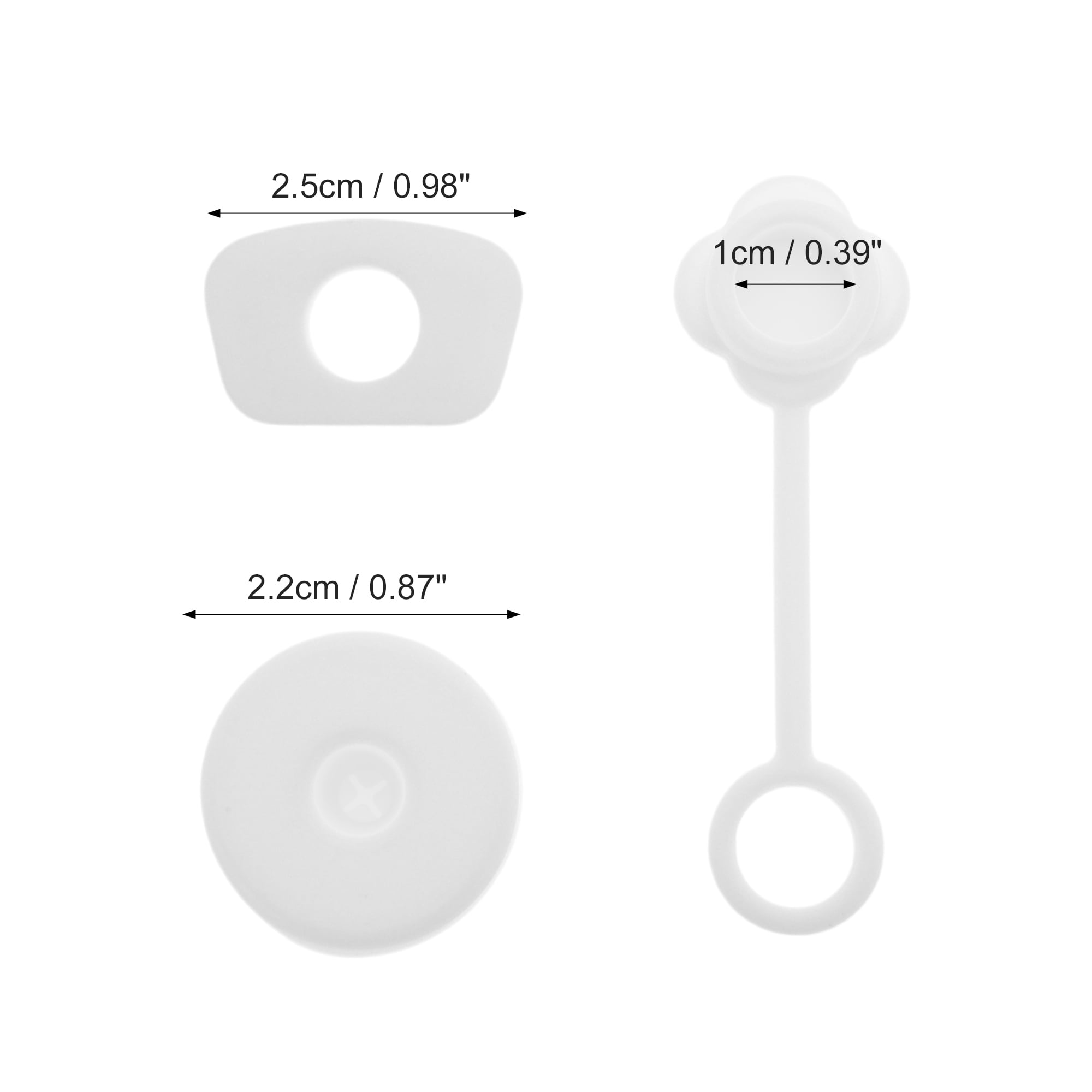 Unique Bargains 3Pcs Protective Anti-Overflow Straw Cover Caps Accessory White