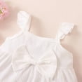 thumbnail image 4 of CAUYDY Toddler Girl Summer Outfit Floral Print Sleeveless Crew Neck Vest Tops Lace Trim Shorts Newborn Baby Clothes 1-4T (Sizes 18-24 Months,D01-White), 4 of 8