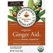 Traditional Medicinals Organic Ginger Aid Caffeine Free Herbal Tea, 1.13 oz, (Pack of 6)