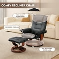 thumbnail image 4 of AVAWING 8 Point Vibration Massage Recliner Chair w/ Ottoman, Swivel Reclining Chair, Indoor, Black, 4 of 9