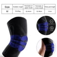 thumbnail image 2 of Knee pads, knee compression sleeve support with patella gel pads and side spring stabilizers,-black and purple single-M, 2 of 5