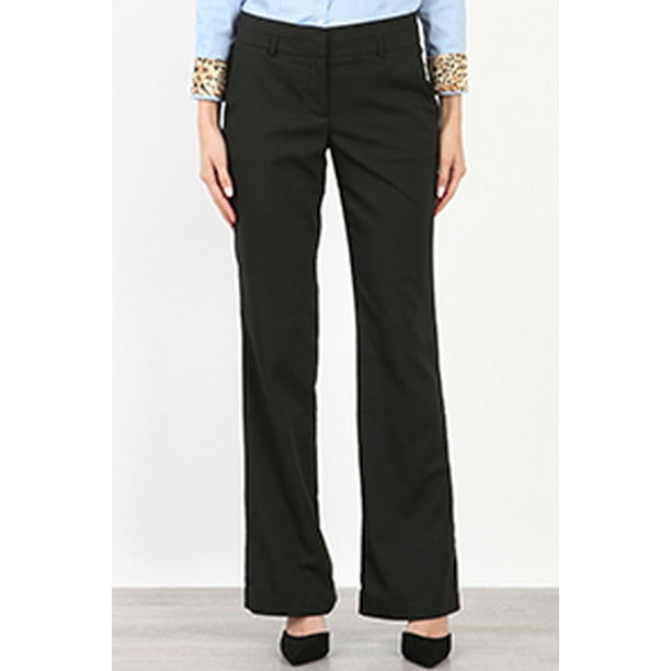 Womens Black Dress Pants With Belt Loops Belt Poster