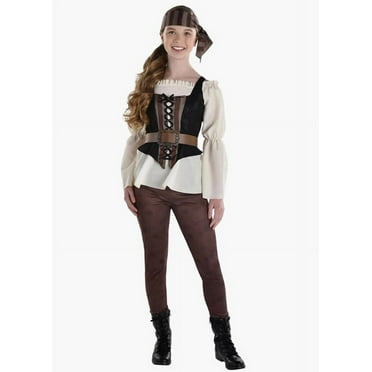 Shipwrecked - Pirate - Brown/Cream - Costume - Child - Large 12-14