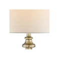 thumbnail image 5 of Regency Hill Traditional Table Lamp 26" High Antique Brass Candlestick White Fabric Drum Shade for Living Room Family Bedroom Bedside, 5 of 9