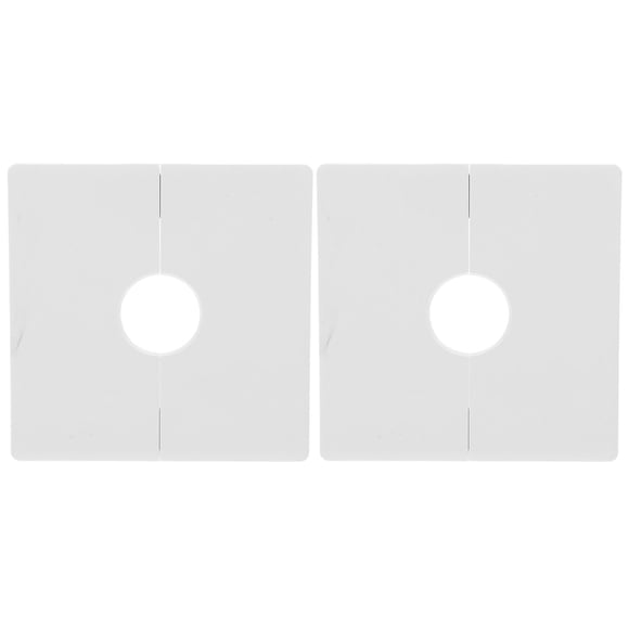 GAXIRE 2Pcs Blank Electrical Cover Plate Waterproof White Plastic Cover Plate For Electric Outlets Home